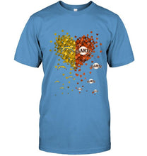 Load image into Gallery viewer, Los Angeles Chargers and San Francisco Giants tiny hearts shaped fan shirt