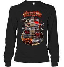 Load image into Gallery viewer, Hellyeah guitar images band member signed for fan t shirt
