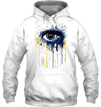 Load image into Gallery viewer, Los Angeles Chargers eye paint drop art style t shirt