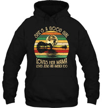 Load image into Gallery viewer, She's good girl loves Mama Jesus and America too jungle guitar moon T Shirt