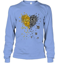 Load image into Gallery viewer, Los Angeles Chargers and Los Angeles Kings tiny hearts shaped fan shirt